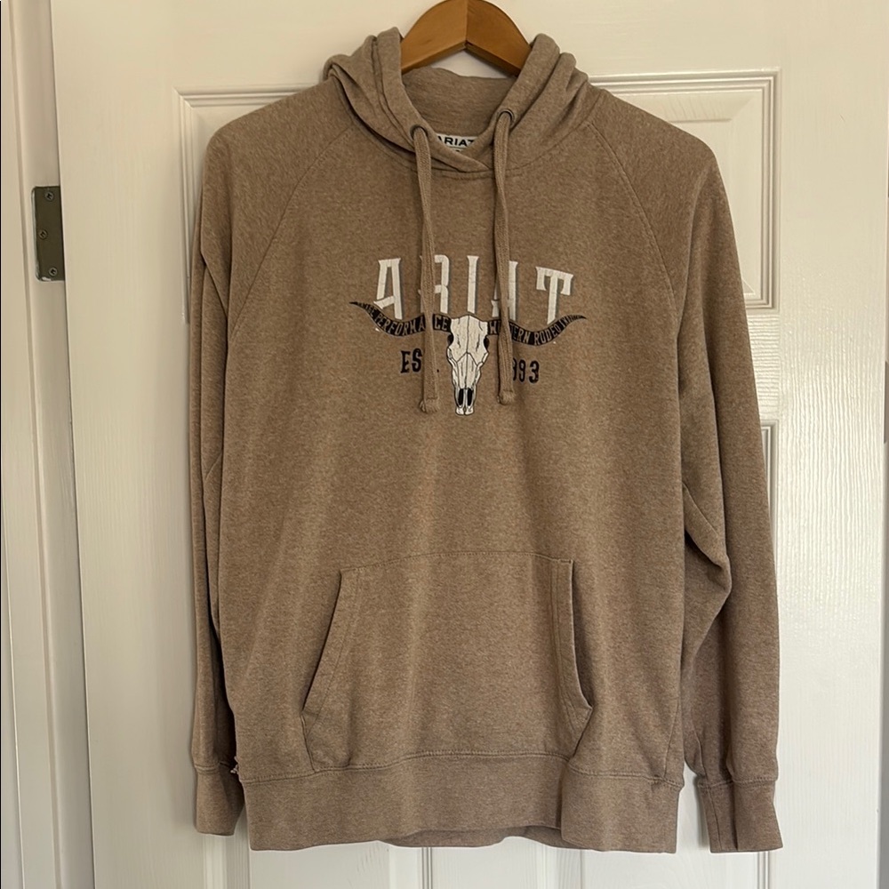 Ariat Tan Sweatshirt with Graphic Design